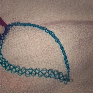Blue choker